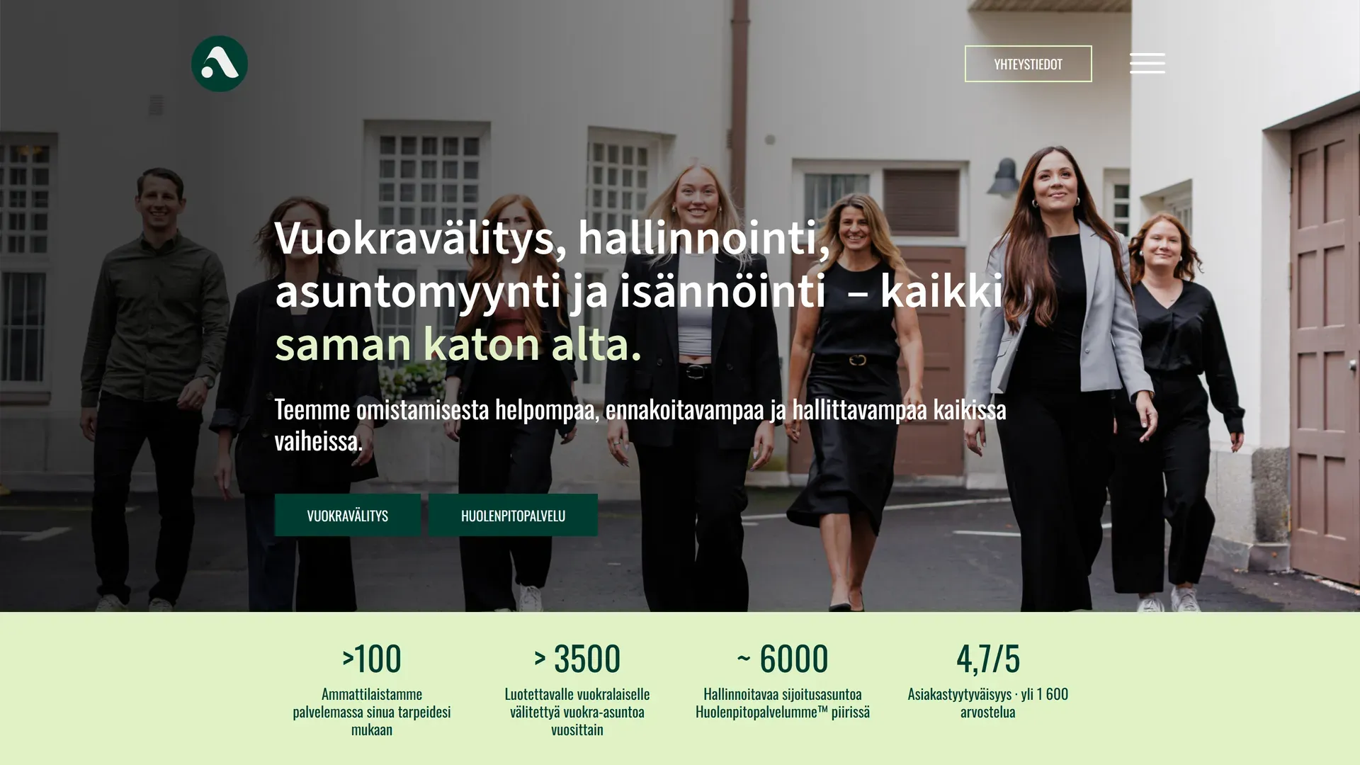 Asuntopehtoori.fi: vuokravälitys, hallinnointi, asuntomyynti ja isännöinti, WordPress-sivuston etusivu